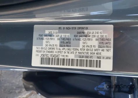 2024 Mazda Cx-5 2.5 S Carbon Edition z USA, uszkodzony, nr VIN JM3KFBCL1R0460457